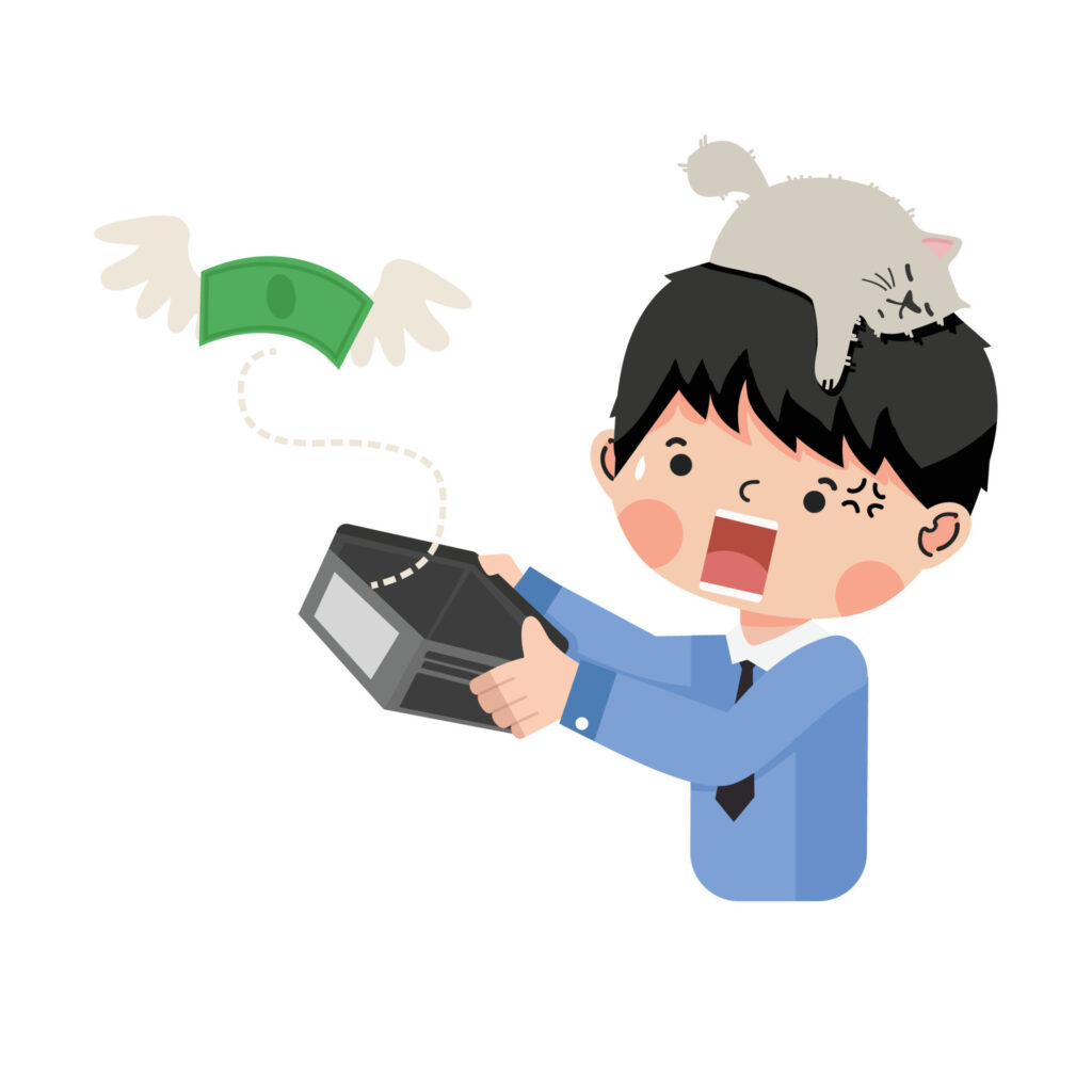 現在の画像に代替テキストがありません。ファイル名: money-flying-away-out-of-wallet-businessman-cartoon-vector.jpg